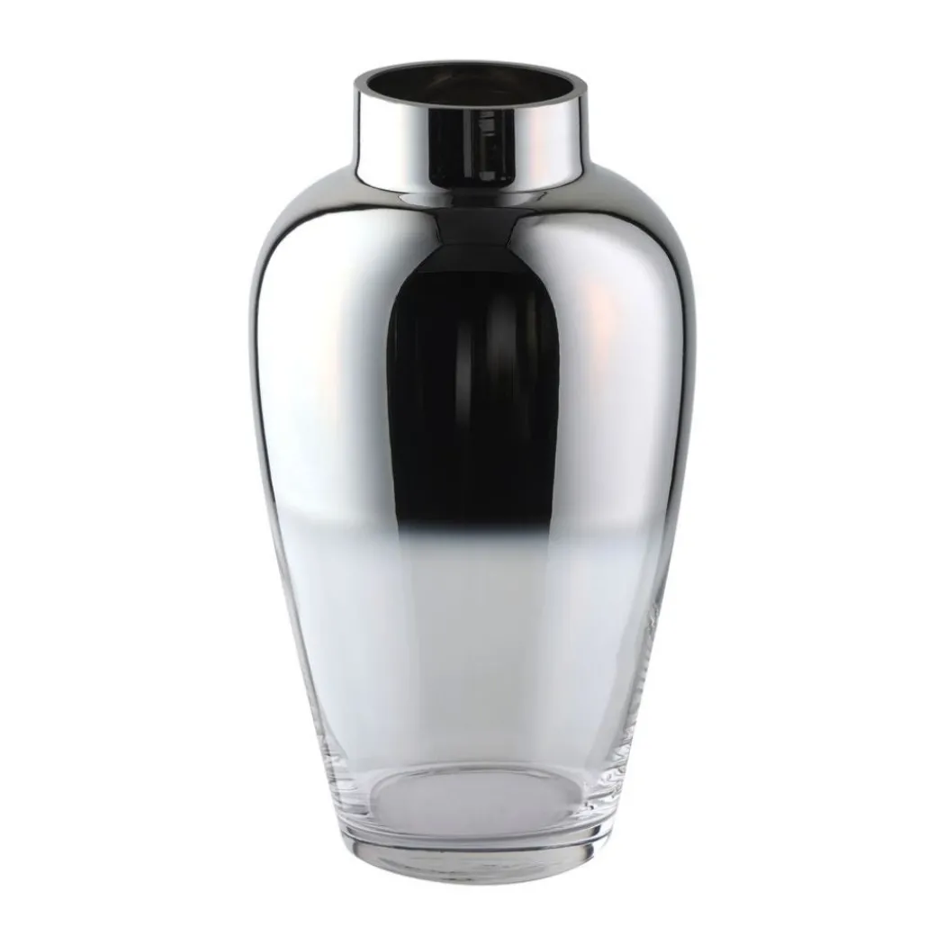 Kenyasi Silver Glass Vase