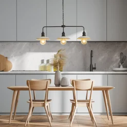 Kestle 3 Light White Diner Ceiling Pendant Bar