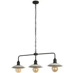 Kestle 3 Light White Diner Ceiling Pendant Bar