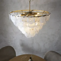 Kimana 9 Light Antique Gold Pendant Ceiling Light