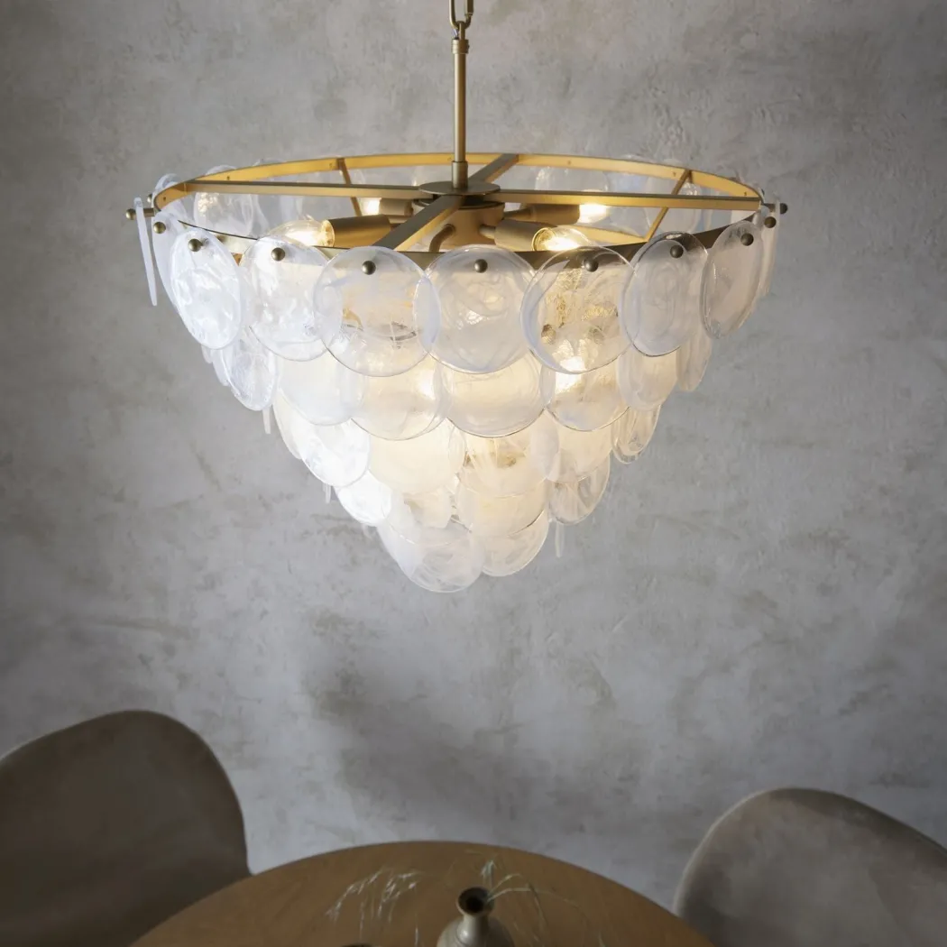 Kimana 9 Light Antique Gold Pendant Ceiling Light
