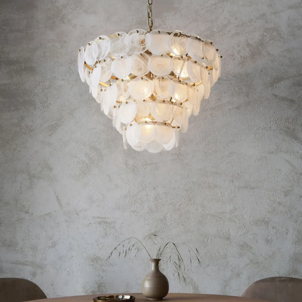 Kimana 9 Light Antique Gold Pendant Ceiling Light