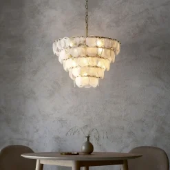 Kimana 9 Light Antique Gold Pendant Ceiling Light