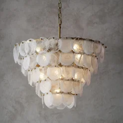 Kimana 9 Light Antique Gold Pendant Ceiling Light