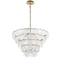 Kimana 9 Light Antique Gold Pendant Ceiling Light