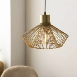 Kimberley 1 Light Gold Pendant Ceiling Light