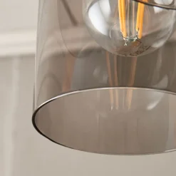 Kingsholm 3 Light Satin Nickel Semi Flush Ceiling Light