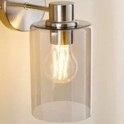 Kingsholm Brushed Satin Nickel Wall Light