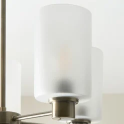 Kingsholm 5-Light Antique Brass Semi-Flush Ceiling Light