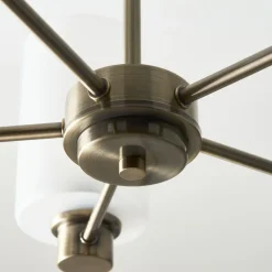 Kingsholm 5-Light Antique Brass Semi-Flush Ceiling Light