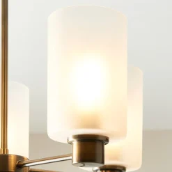Kingsholm 5-Light Antique Brass Semi-Flush Ceiling Light