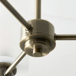 Kingsholm 3-Light Antique Brass Semi-Flush Ceiling Light