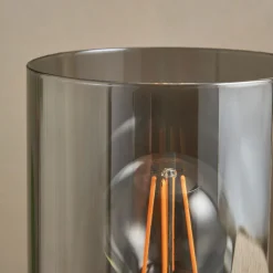 Kingsholm Satin Nickel & Glass Touch Table Lamp