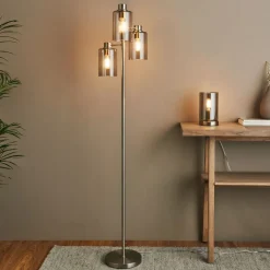 Kingsholm Satin Nickel & Glass Touch Table Lamp