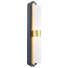 Kira 2-Light Black and Brass Wall Light