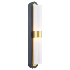 Kira 2-Light Black and Brass Wall Light