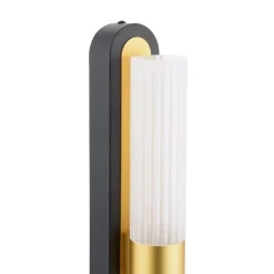 Kira 2-Light Black and Brass Wall Light