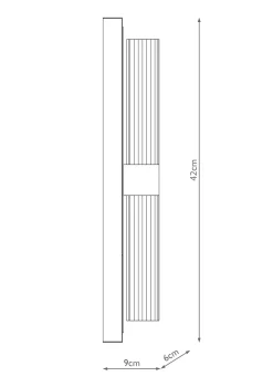 Kira 2-Light Black and Brass Wall Light