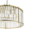 Kiran 5 Light Brass & Crystal Pendant Ceiling Light