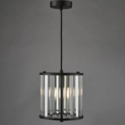 Kiran Satin Black Pendant Ceiling Light