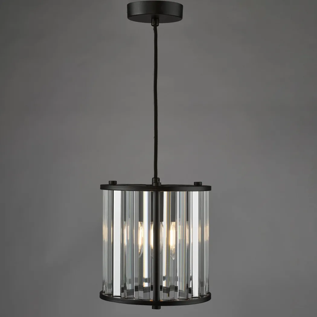 Kiran Satin Black Pendant Ceiling Light