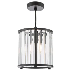 Kiran Satin Black Pendant Ceiling Light