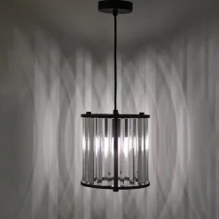 Kiran Satin Black Pendant Ceiling Light