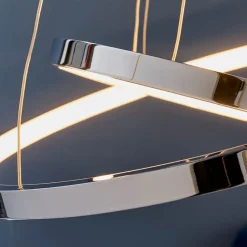 Kline 2 Light Polished Chrome LED Pendant Ceiling Light