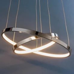 Kline 2 Light Polished Chrome LED Pendant Ceiling Light