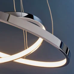 Kline 2 Light Polished Chrome LED Pendant Ceiling Light