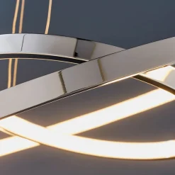 Kline 2 Light Polished Chrome LED Pendant Ceiling Light