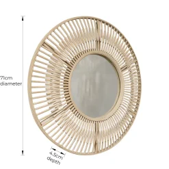 Koppla Round Bamboo Mirror