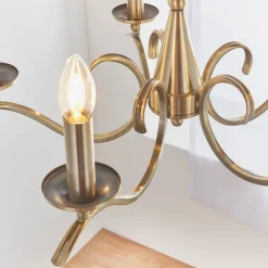 Kora 5 Light Antique Brass Chandelier Ceiling Light