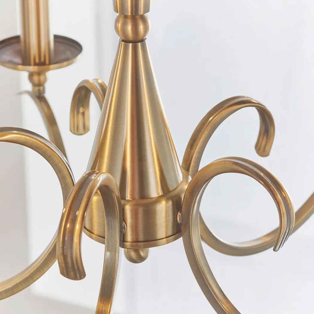 Kora 5 Light Antique Brass Chandelier Ceiling Light