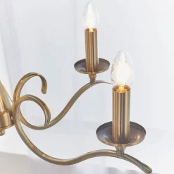 Kora 5 Light Antique Brass Chandelier Ceiling Light