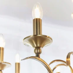 Kora 8 Light Antique Brass Chandelier Ceiling Light