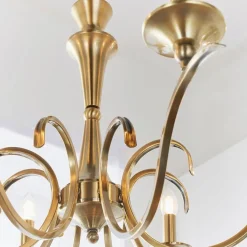 Kora 8 Light Antique Brass Chandelier Ceiling Light