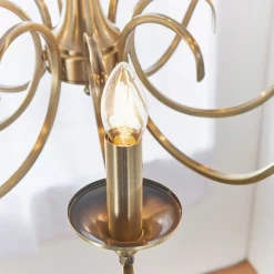 Kora 8 Light Antique Brass Chandelier Ceiling Light