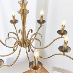 Kora 8 Light Antique Brass Chandelier Ceiling Light