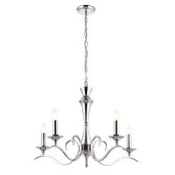 Kora 5 Light Polished Chrome Chandelier Ceiling Light