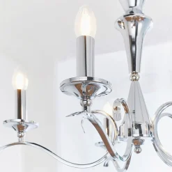 Kora 5 Light Polished Chrome Chandelier Ceiling Light
