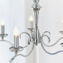 Kora 5 Light Polished Chrome Chandelier Ceiling Light