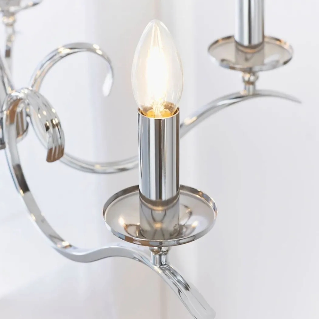 Kora 5 Light Polished Chrome Chandelier Ceiling Light