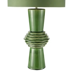 Lagle Green and Antique Brass Table Lamp