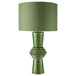 Lagle Green and Antique Brass Table Lamp