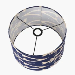 Lars 40cm Blue Ikat Drum Shade