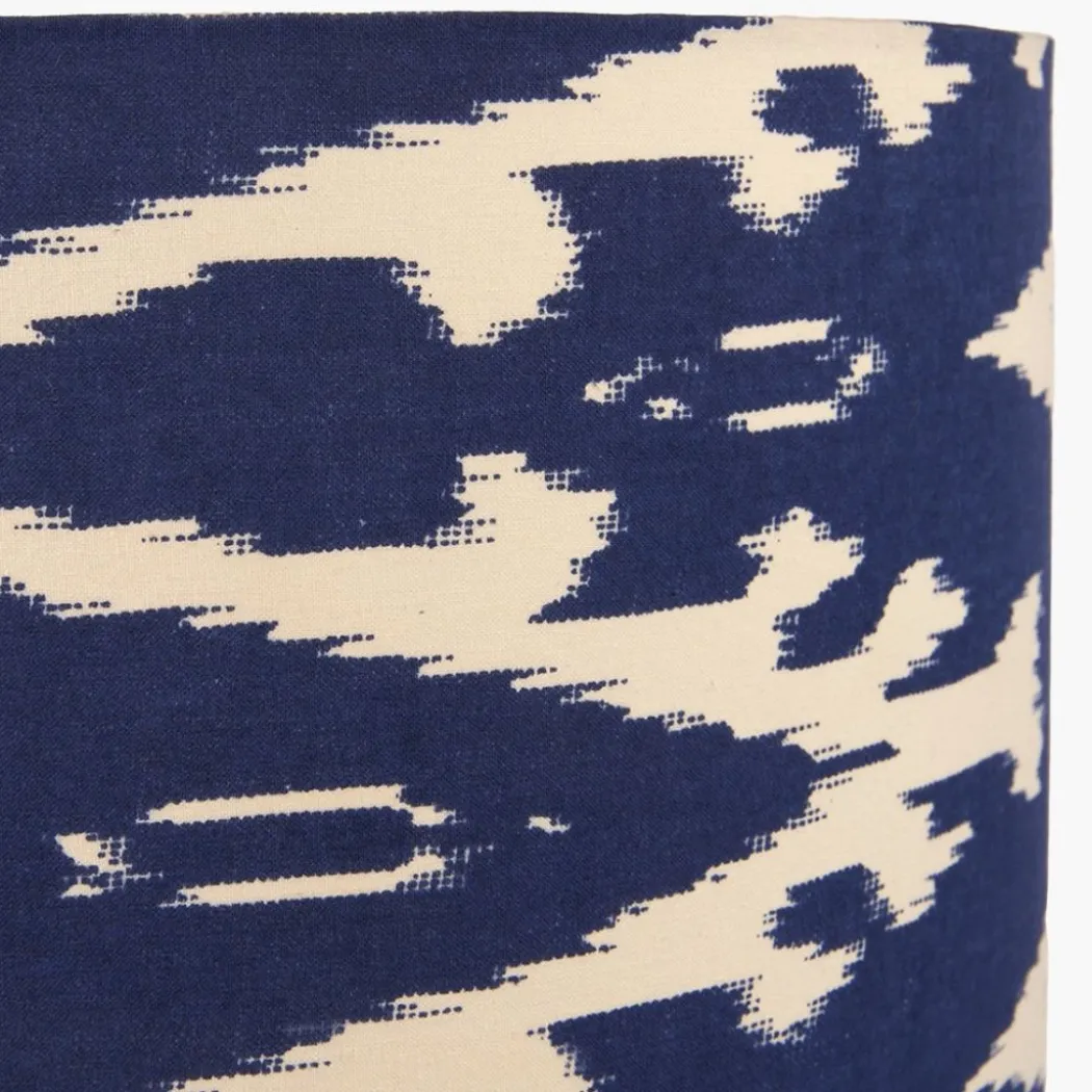 Lars 40cm Blue Ikat Drum Shade