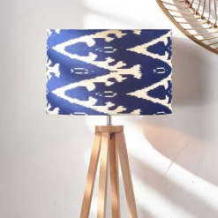 Lars 40cm Blue Ikat Drum Shade