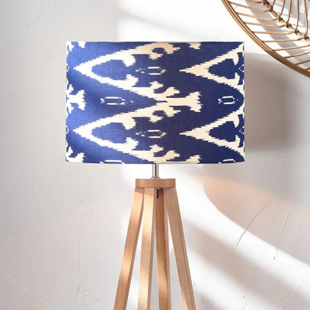 Lars 40cm Blue Ikat Drum Shade