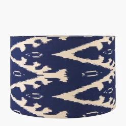 Lars 40cm Blue Ikat Drum Shade
